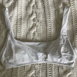 Aerie White Scoop bikini top